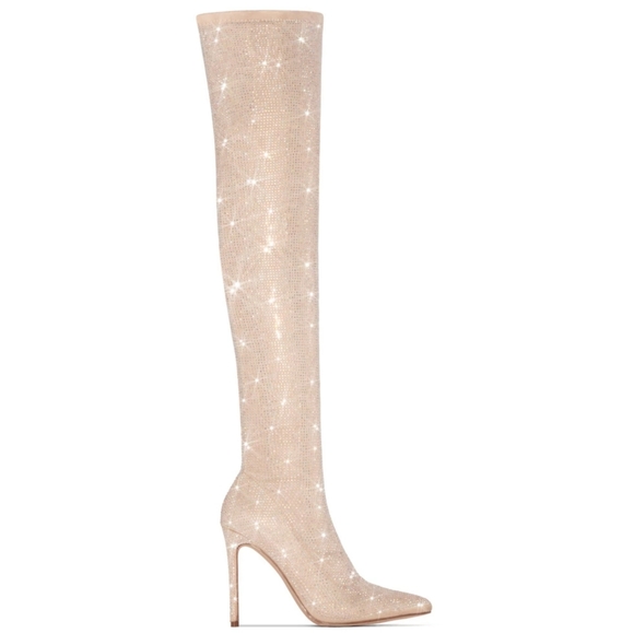 πππ πππDiamond Luxury Over Knee Boot -NUDE - Picture 2 of 9